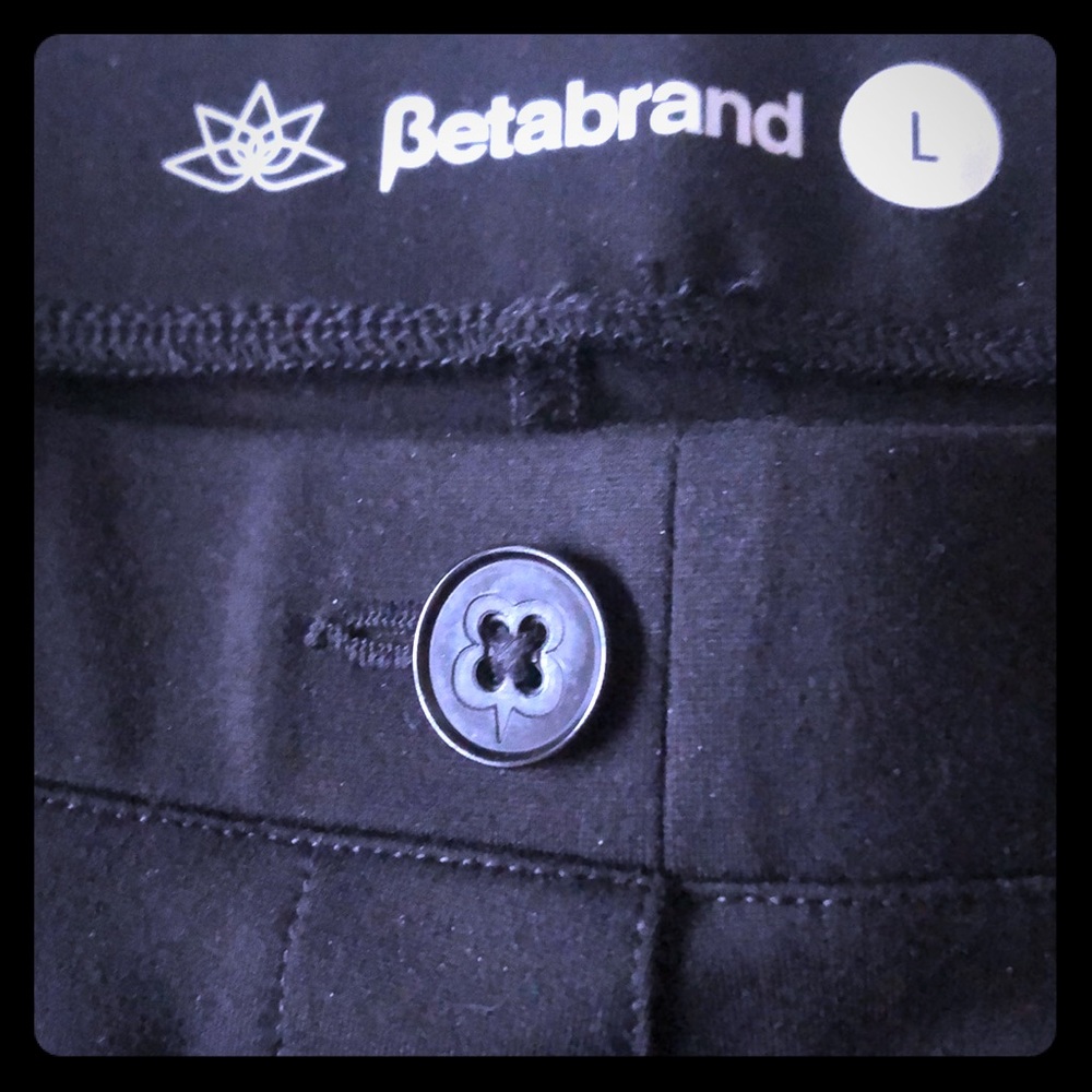 Betabrand black bootcut dress pants
